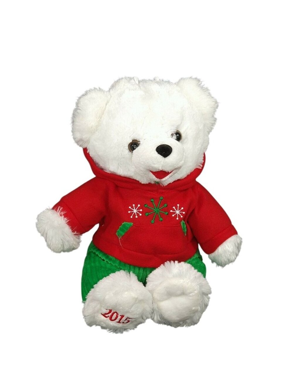 Dan Dee 2015 Snowflake Teddy with Hoodie Christmas Plush Stuffed Animal Toy 20"